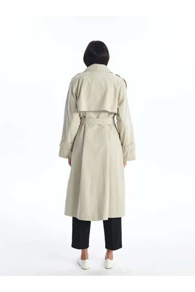 LCW Modest Açık Bej Ceket Yaka Düz Oversize Kadın Trençkot LCW Modest Açık Bej Ceket Yaka Düz Oversize Kadın Trençkot
