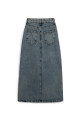Uzun Çan Denim Etek Eskitme Kot Uzun Çan Denim Etek Eskitme Kot