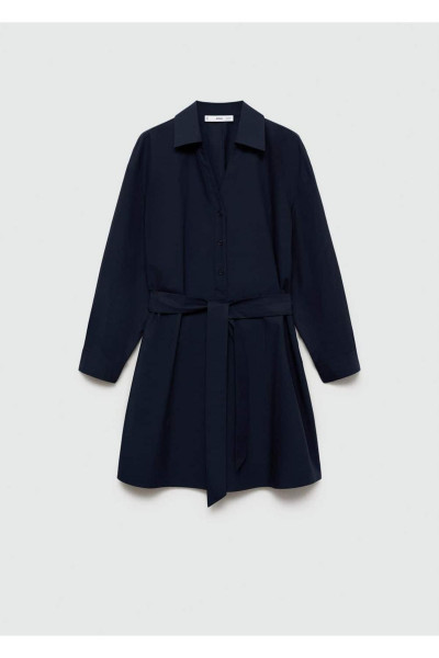 Kuşaklı gömlek elbise Kuşaklı gömlek elbise