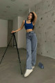 Linda 90's Orta Kar Yıkama Mavi Likralı Süper Extra Yüksek Bel Palazzo Salaş Jean Pantolon Linda 90's Orta Kar Yıkama Mavi Likralı Süper Extra Yüksek Bel Palazzo Salaş Jean Pantolon