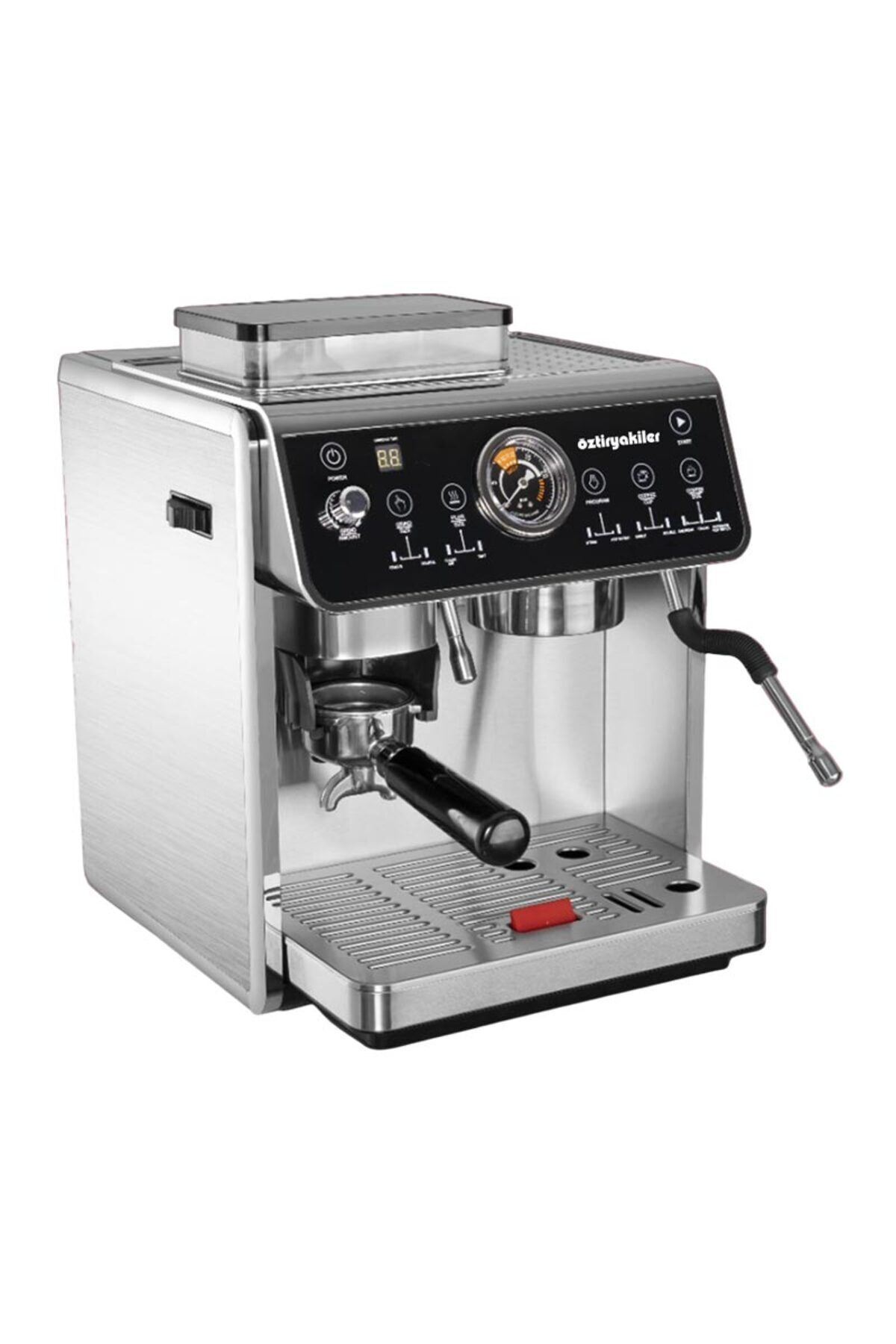 Öztiryakiler Mini Barista Espresso Kahve Makinesi 2800 W Kahve Değirmeni Dahil 2,7 Lt Su Tankı