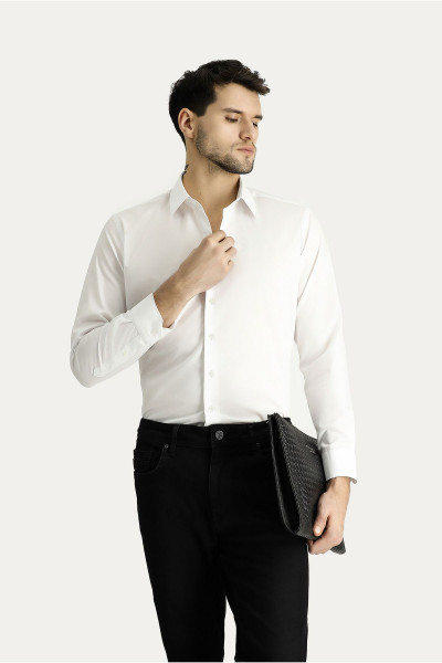 Uzun Kol Slim Fit Dar Kesim Non Iron Ütü Gerektirmeyen Pamuklu Gömlek Uzun Kol Slim Fit Dar Kesim Non Iron Ütü Gerektirmeyen Pamuklu Gömlek