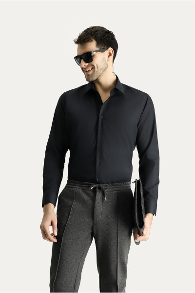 Uzun Kol Slim Fit Dar Kesim Non Iron Ütü Gerektirmeyen Pamuklu Gömlek Uzun Kol Slim Fit Dar Kesim Non Iron Ütü Gerektirmeyen Pamuklu Gömlek