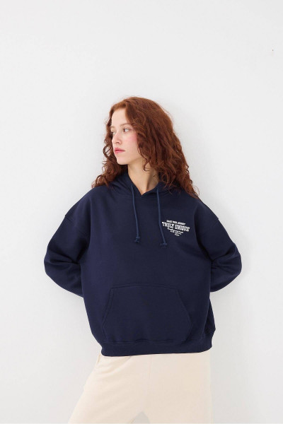 Make Your Journey Truly Unıque Yazılı Şardonlu Sweatshirt S11105-l2 Make Your Journey Truly Unıque Yazılı Şardonlu Sweatshirt S11105-l2