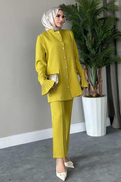 Maral Pantolonlu Takım Yağ Yeşili