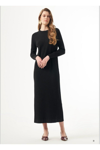 Kendinden Ince Çizgili Elbise 1403 Kendinden Ince Çizgili Elbise 1403