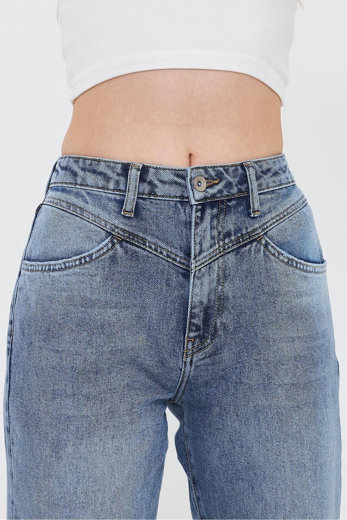 Kadın Kyla Vintage Med Blue Mom Jean Pantolon