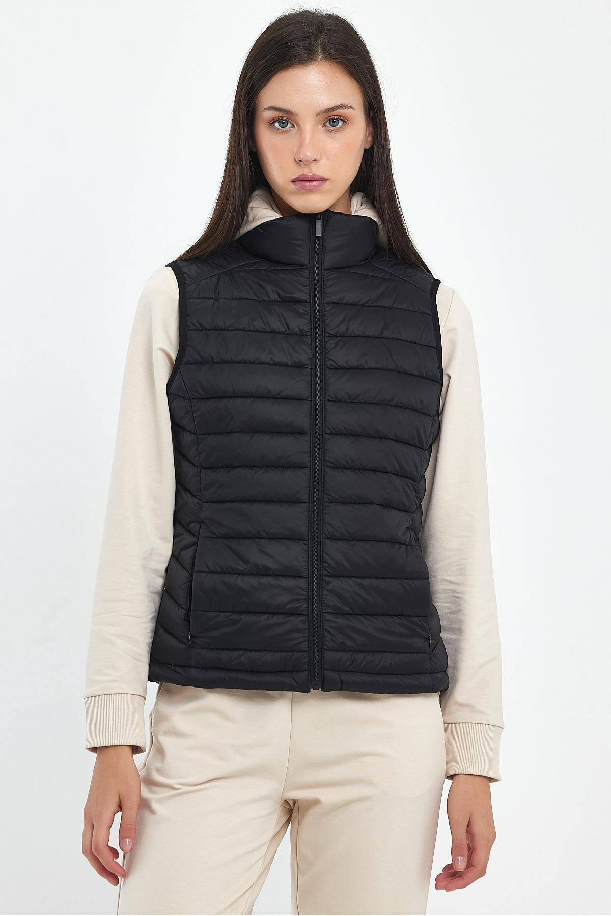 Kadın Sophia Siyah Kadın Basic Puffer Yelek Kadın Sophia Siyah Kadın Basic Puffer Yelek