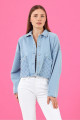 Kadın Lorena Sky Blue Jean Ceket