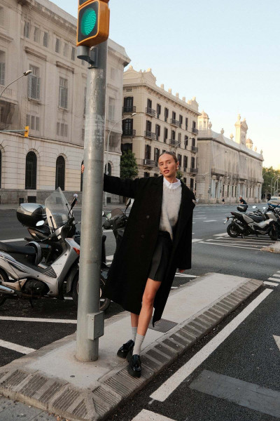 Siyah Luce Yün Oversize Kaban Siyah Luce Yün Oversize Kaban