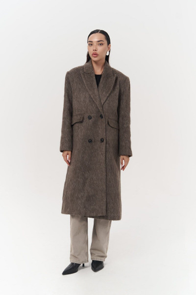 Mai Collection Rowling Boz Kahve Uzun Kaban Mai Collection Rowling Boz Kahve Uzun Kaban