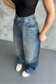 Toka Detaylı Bol Kesim Geniş Paça Rahat Baggy Jean Pantolon Toka Detaylı Bol Kesim Geniş Paça Rahat Baggy Jean Pantolon