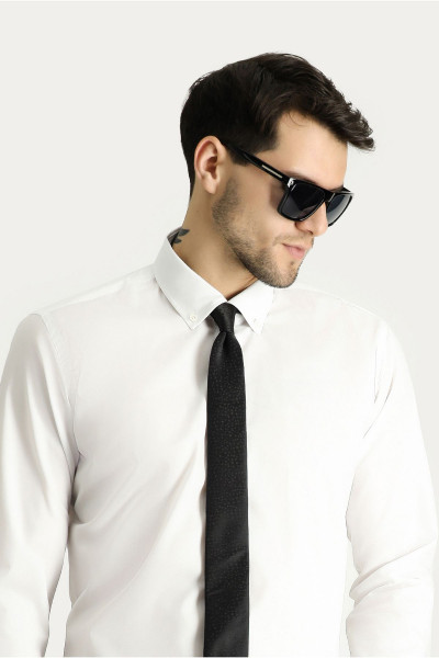Uzun Kol Slim Fit Dar Kesim Non Iron Ütü Gerektirmeyen Pamuklu Gömlek Uzun Kol Slim Fit Dar Kesim Non Iron Ütü Gerektirmeyen Pamuklu Gömlek