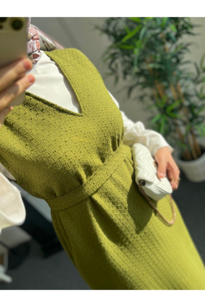 Yağ Yeşili Tüvit Tesettür Jile Yağ Yeşili Tüvit Tesettür Jile