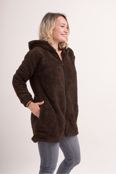 Uzun Tunik Kadın Ceket Welsoft Peluş Tesettür Uzun Tunik Kadın Ceket Welsoft Peluş Tesettür