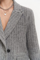 Peters Dikiş Detaylı Çizgili Füme Blazer Peters Dikiş Detaylı Çizgili Füme Blazer