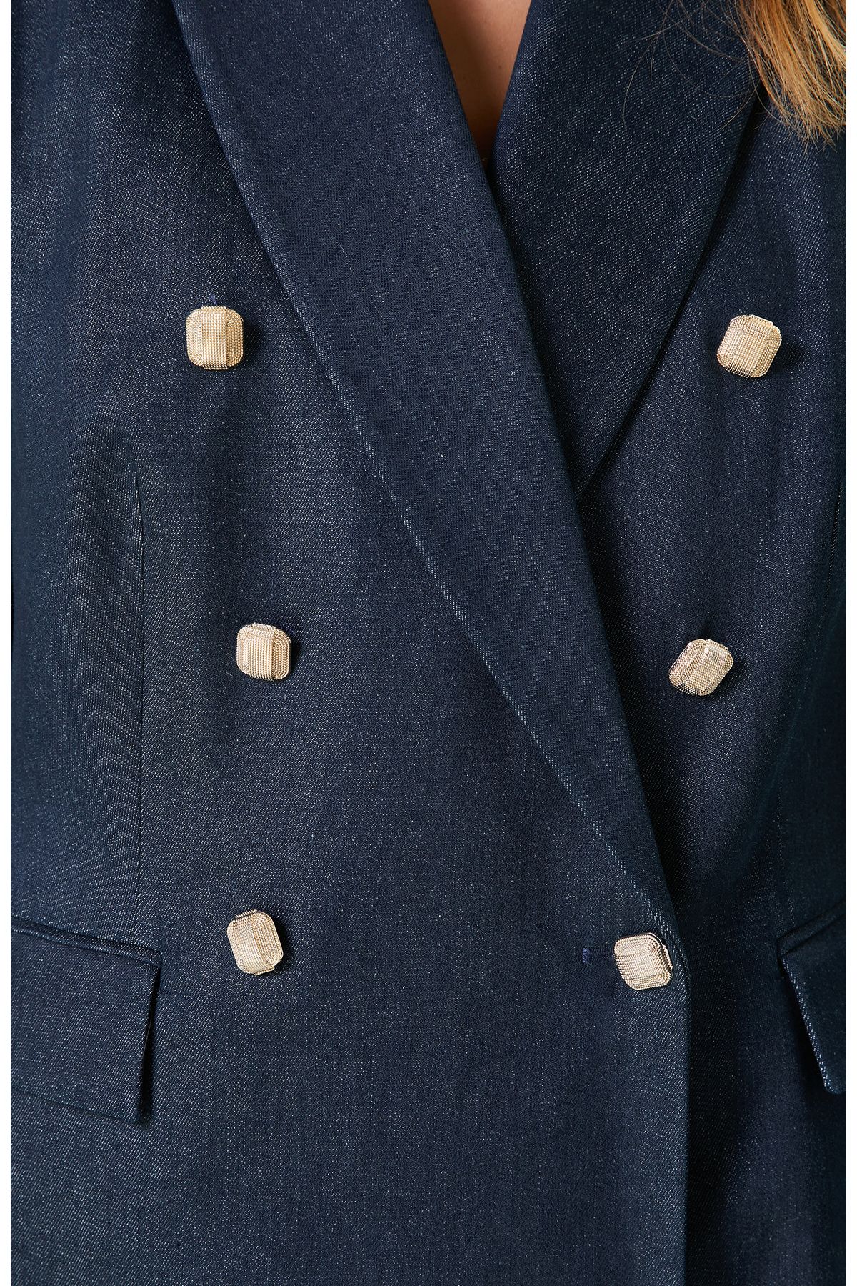 Koyu Indigo Mavi Denim Ceket Koyu Indigo Mavi Denim Ceket