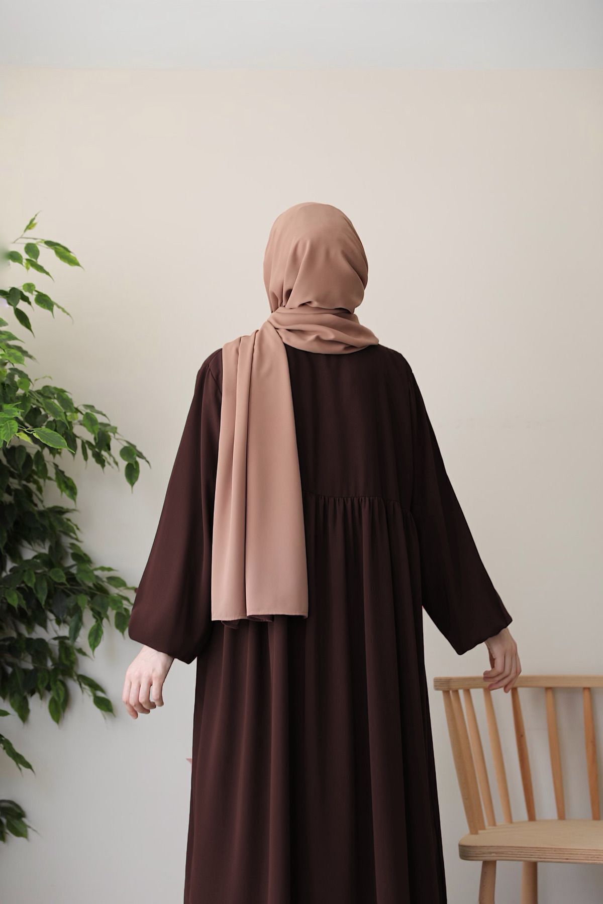 Robalı Elbise KAHVE Robalı Elbise KAHVE