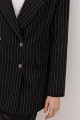 Kadın Siyah Çift Düğmeli Çizgili Blazer Ceket 0699 Kadın Siyah Çift Düğmeli Çizgili Blazer Ceket 0699