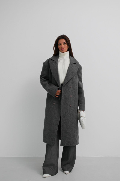Oversize Gri Kaşe Kaban Oversize Gri Kaşe Kaban