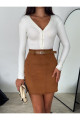 SÜET ETEK KEMERLİ /  BELT SUEDE SKIRT MODEL