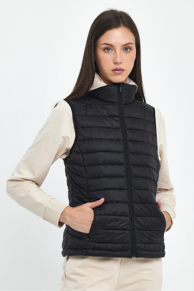 Kadın Sophia Siyah Kadın Basic Puffer Yelek Kadın Sophia Siyah Kadın Basic Puffer Yelek