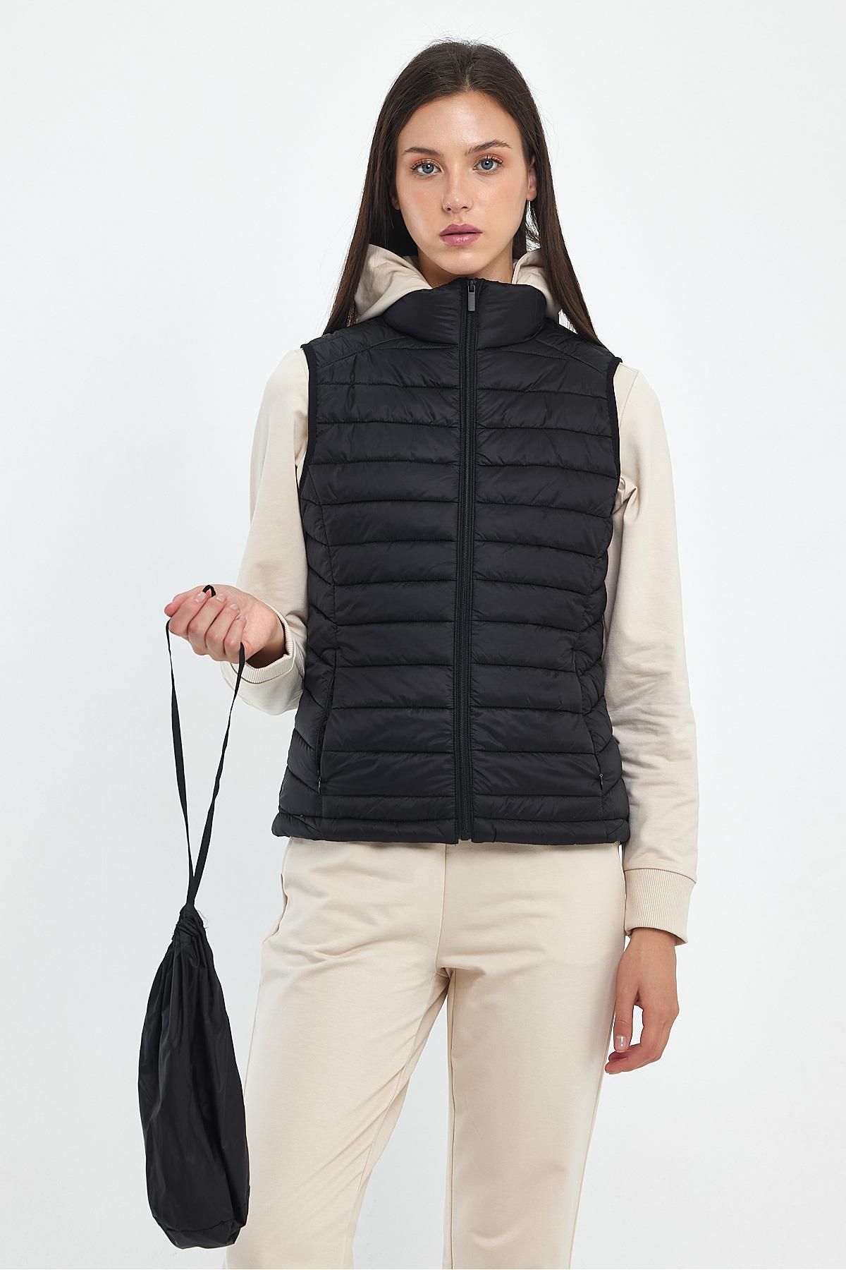 Kadın Sophia Siyah Kadın Basic Puffer Yelek Kadın Sophia Siyah Kadın Basic Puffer Yelek