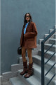 Taba Franco Süet Blazer Ceket Taba Franco Süet Blazer Ceket