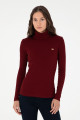 Kadın Bordo Balıkçı Yaka Sweatshirt 50297393-vr014