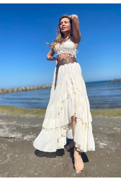 Özel Tasarım Ham Kadın Etnik Model Astarlı Carmen Etek Özel Tasarım Ham Kadın Etnik Model Astarlı Carmen Etek