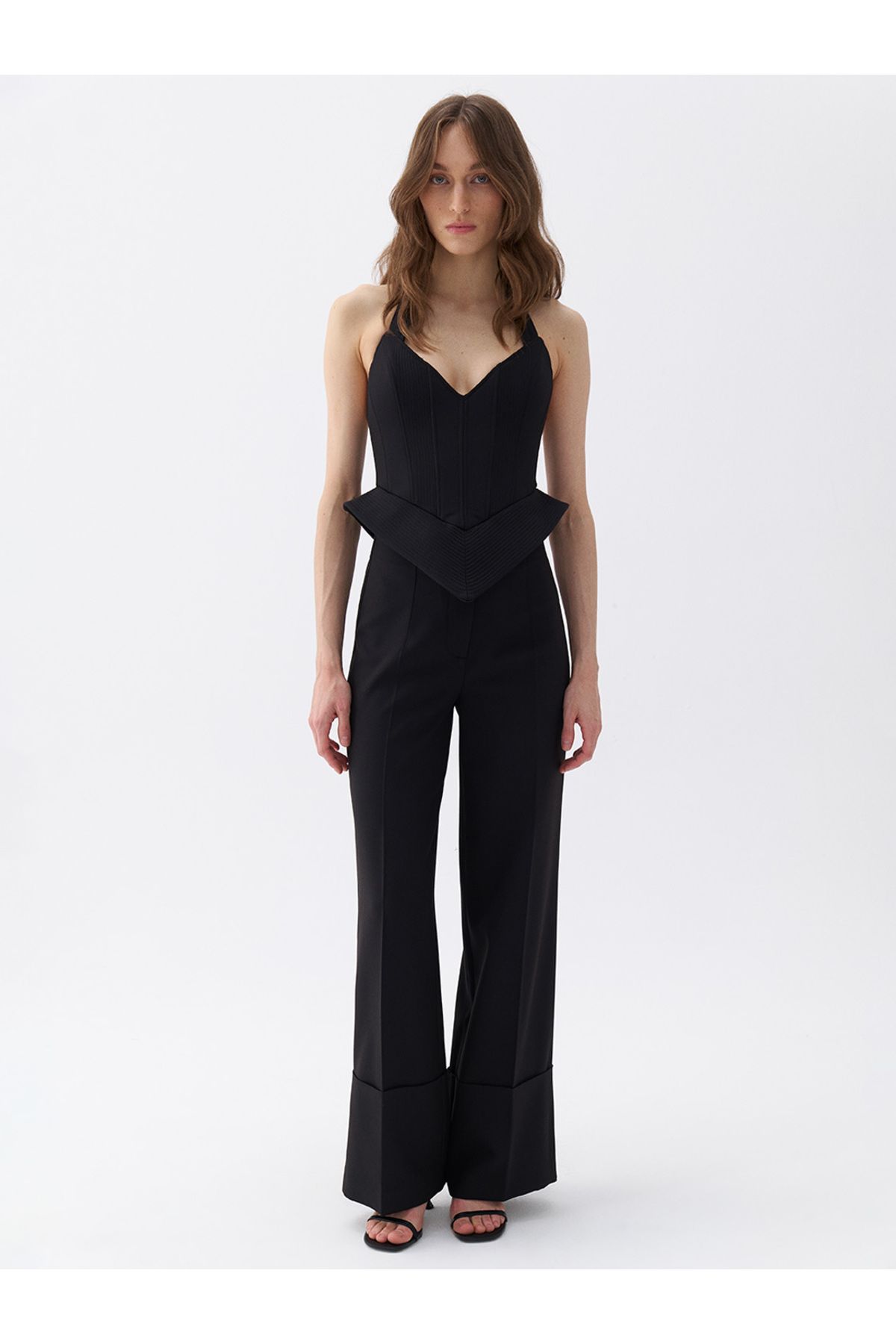 Korse Görünümlü Crop Top Korse Görünümlü Crop Top