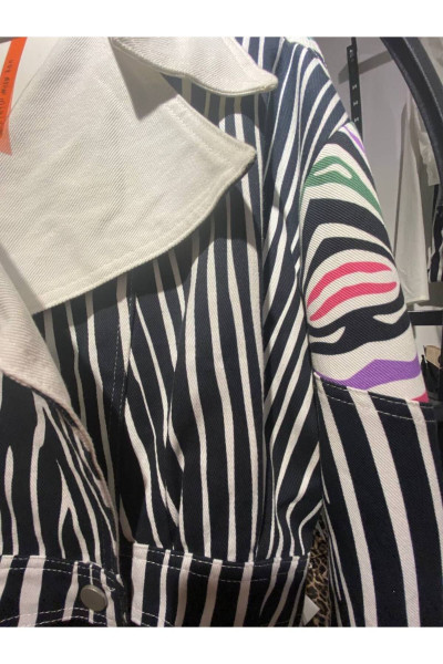 ZEBRA DESENLİ İNCE KOT CEKET ZEBRA DESENLİ İNCE KOT CEKET