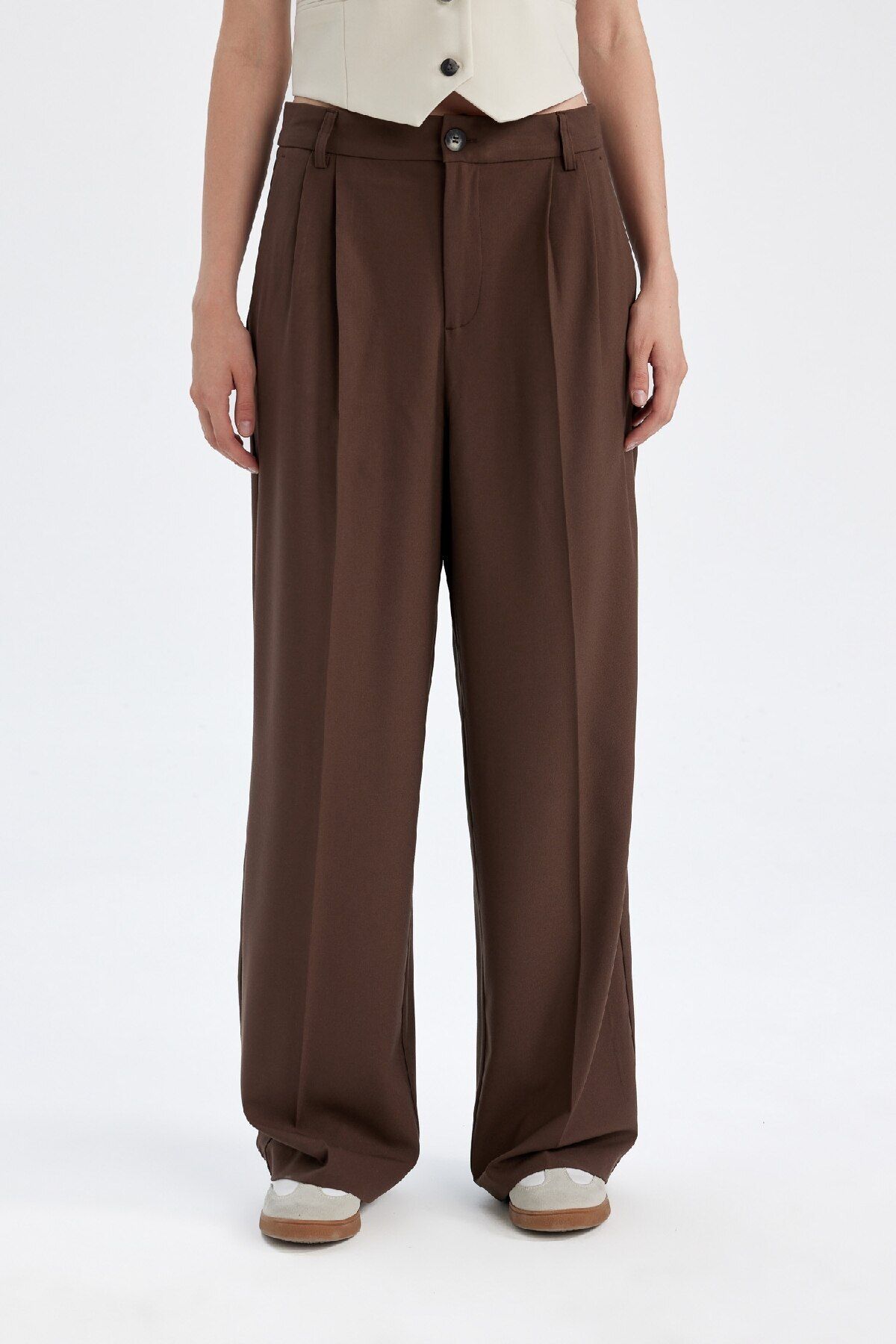 Klasik Pantolon Wide Leg Geniş Bol Paça Fleto Cepli Yüksek Bel Standart Boy Basic Düz D8150ax24au Klasik Pantolon Wide Leg Geniş Bol Paça Fleto Cepli Yüksek Bel Standart Boy Basic Düz D8150ax24au