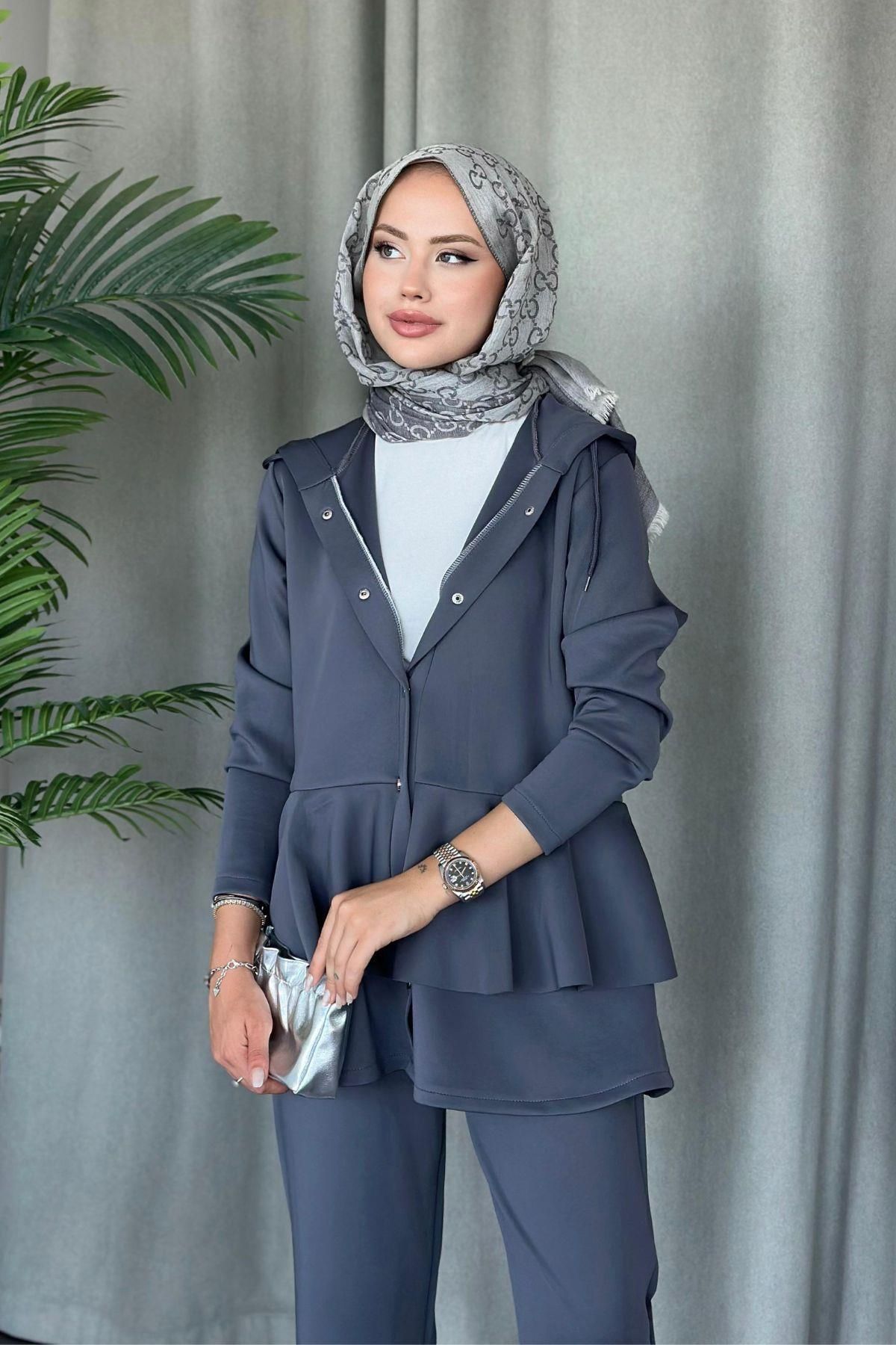 Lady Scuba Takım Gri Lady Scuba Takım Gri