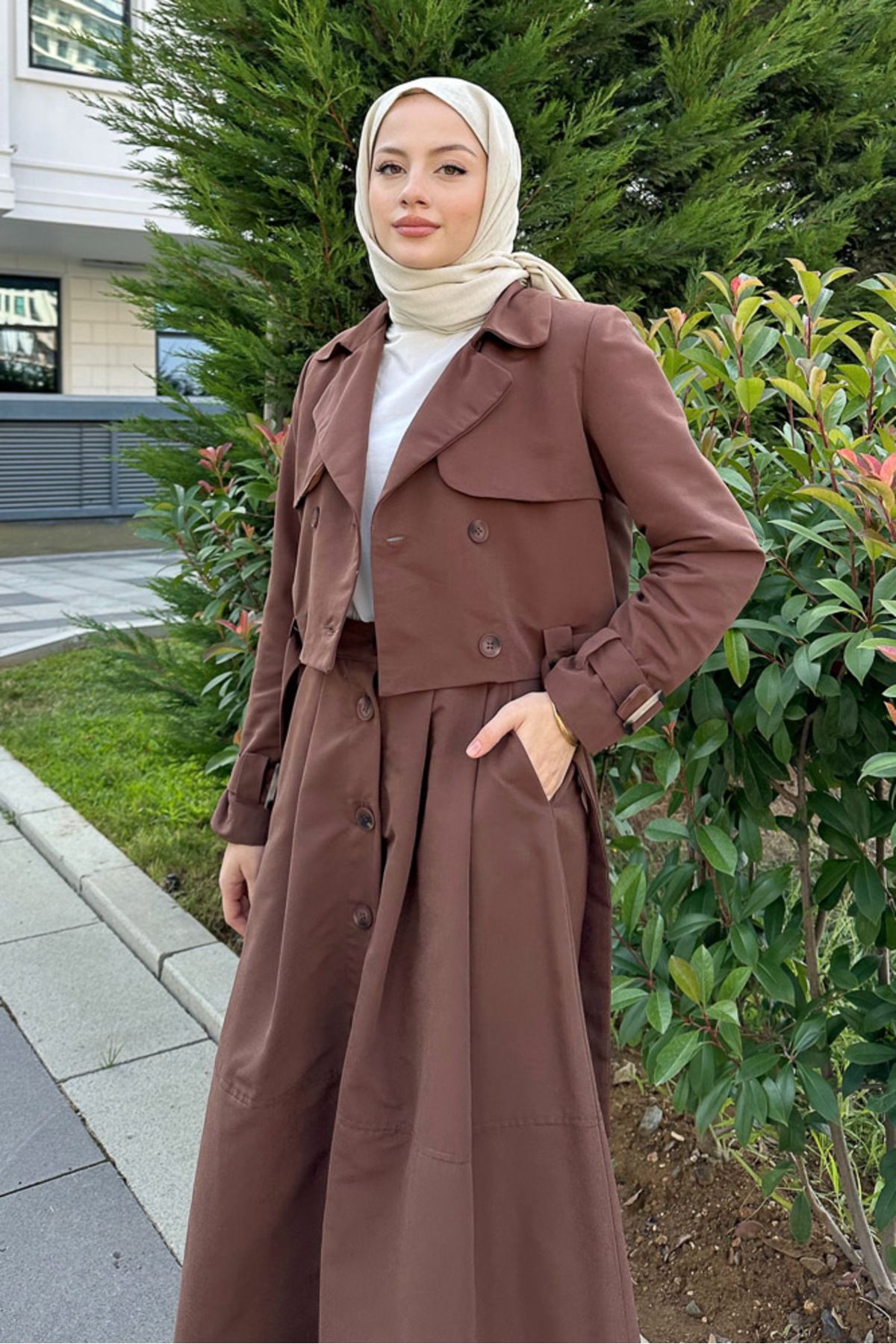 Torino Ceket Etek Takım - Kahverengi Torino Ceket Etek Takım - Kahverengi