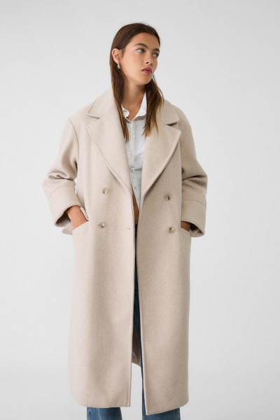 Yumuşak dokulu oversize kaban Yumuşak dokulu oversize kaban