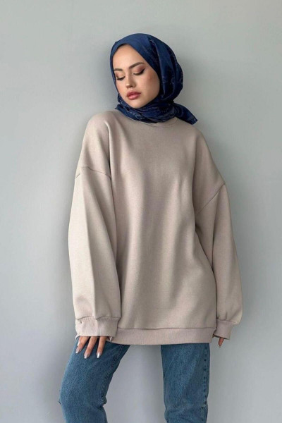 Morga Sweat Bej Morga Sweat Bej