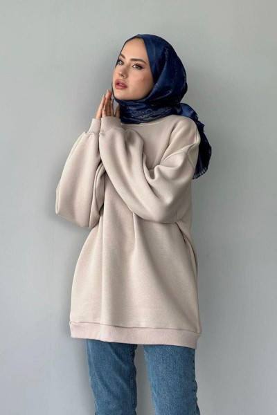 Morga Sweat Bej Morga Sweat Bej