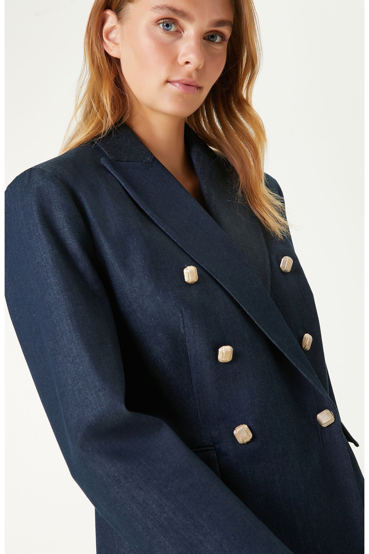 Koyu Indigo Mavi Denim Ceket Koyu Indigo Mavi Denim Ceket