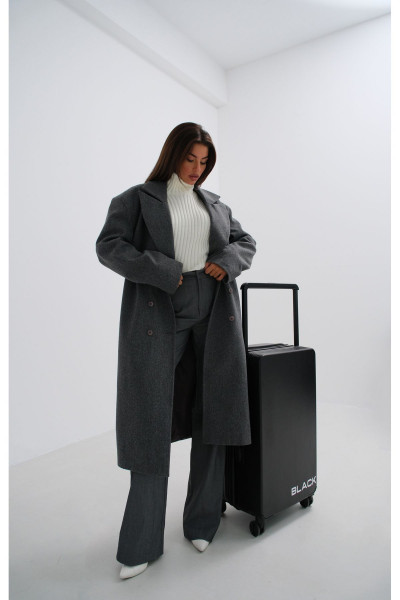 Oversize Gri Kaşe Kaban Oversize Gri Kaşe Kaban