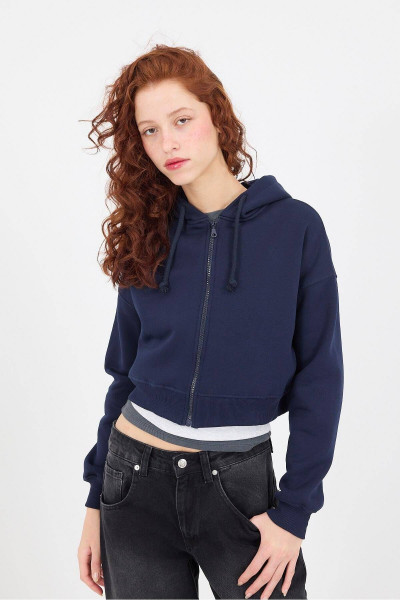 Şardonlu Fermuarlı Sweatshirt H3717-w9 Şardonlu Fermuarlı Sweatshirt H3717-w9