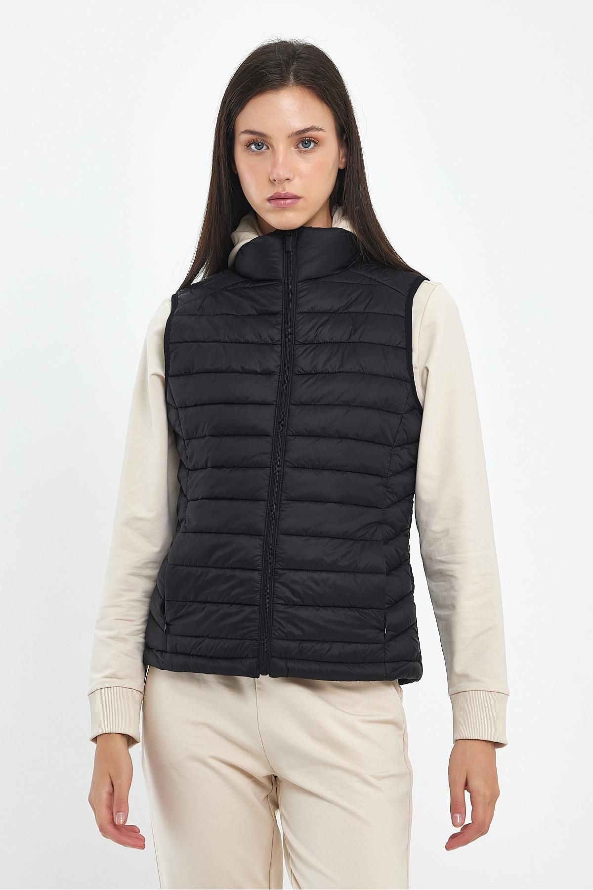 Kadın Sophia Siyah Kadın Basic Puffer Yelek Kadın Sophia Siyah Kadın Basic Puffer Yelek