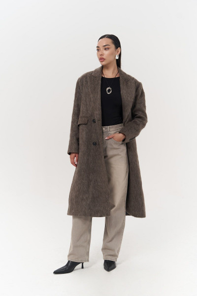 Mai Collection Rowling Boz Kahve Uzun Kaban Mai Collection Rowling Boz Kahve Uzun Kaban