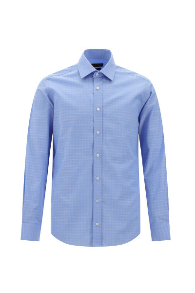 Uzun Kol Slim Fit Dar Kesim Klasik Desenli Pamuk Gömlek Uzun Kol Slim Fit Dar Kesim Klasik Desenli Pamuk Gömlek