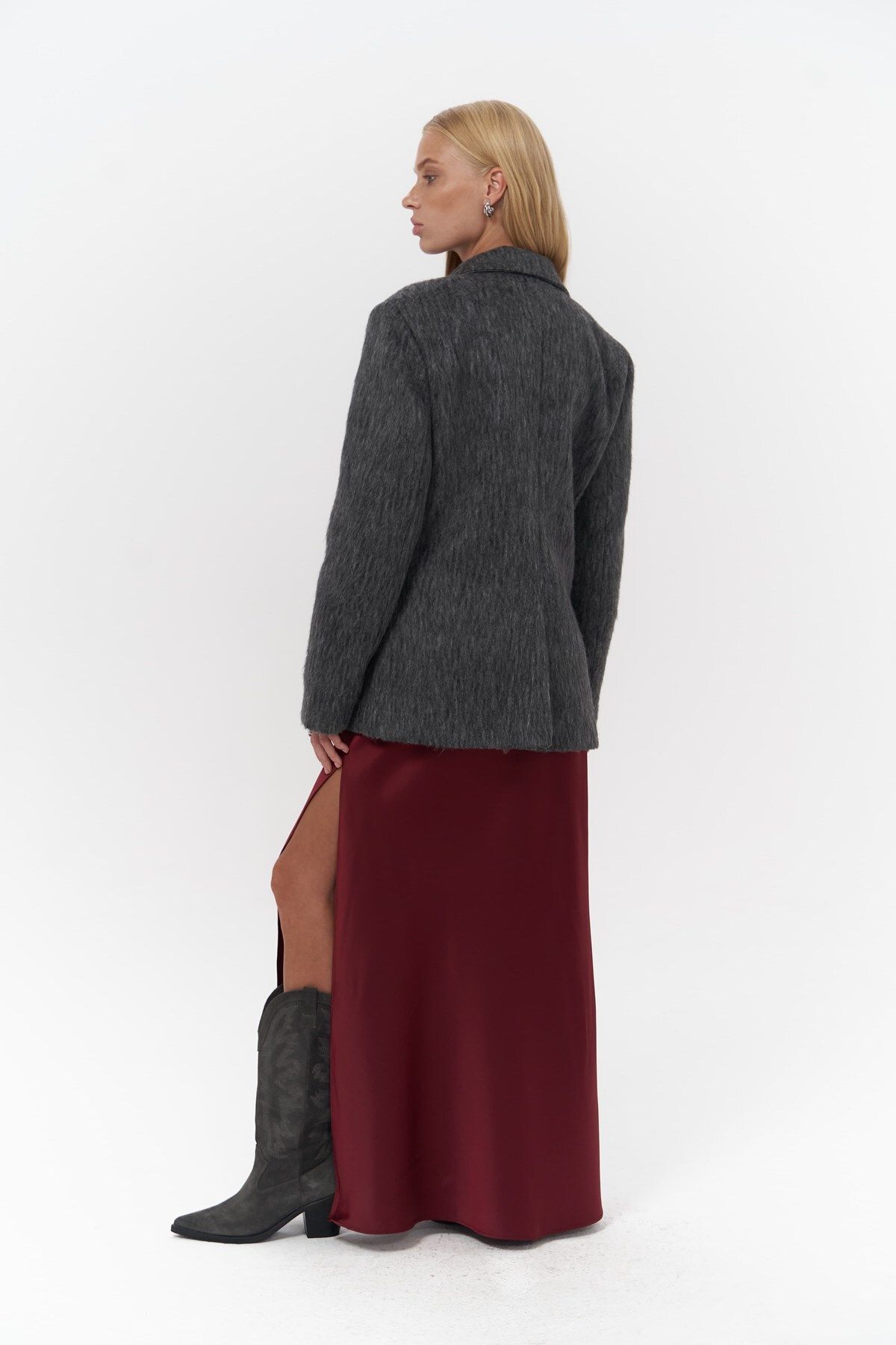 Mai Collection Monday Antrasit Dar Kesim Blazer Mai Collection Monday Antrasit Dar Kesim Blazer