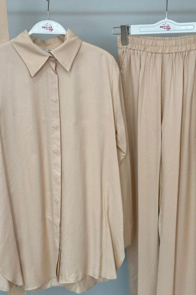 Pantolonlu Takım 4464 Bej Pantolonlu Takım 4464 Bej