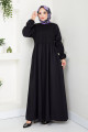 Kolları Lastikli Elbise 6021HBS932-M Siyah Kolları Lastikli Elbise 6021HBS932-M Siyah