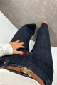 Marka Yüksek Bel Boyfit Jean Kadın Pantolon Lacivert Marka Yüksek Bel Boyfit Jean Kadın Pantolon Lacivert