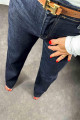 Marka Yüksek Bel Boyfit Jean Kadın Pantolon Lacivert Marka Yüksek Bel Boyfit Jean Kadın Pantolon Lacivert