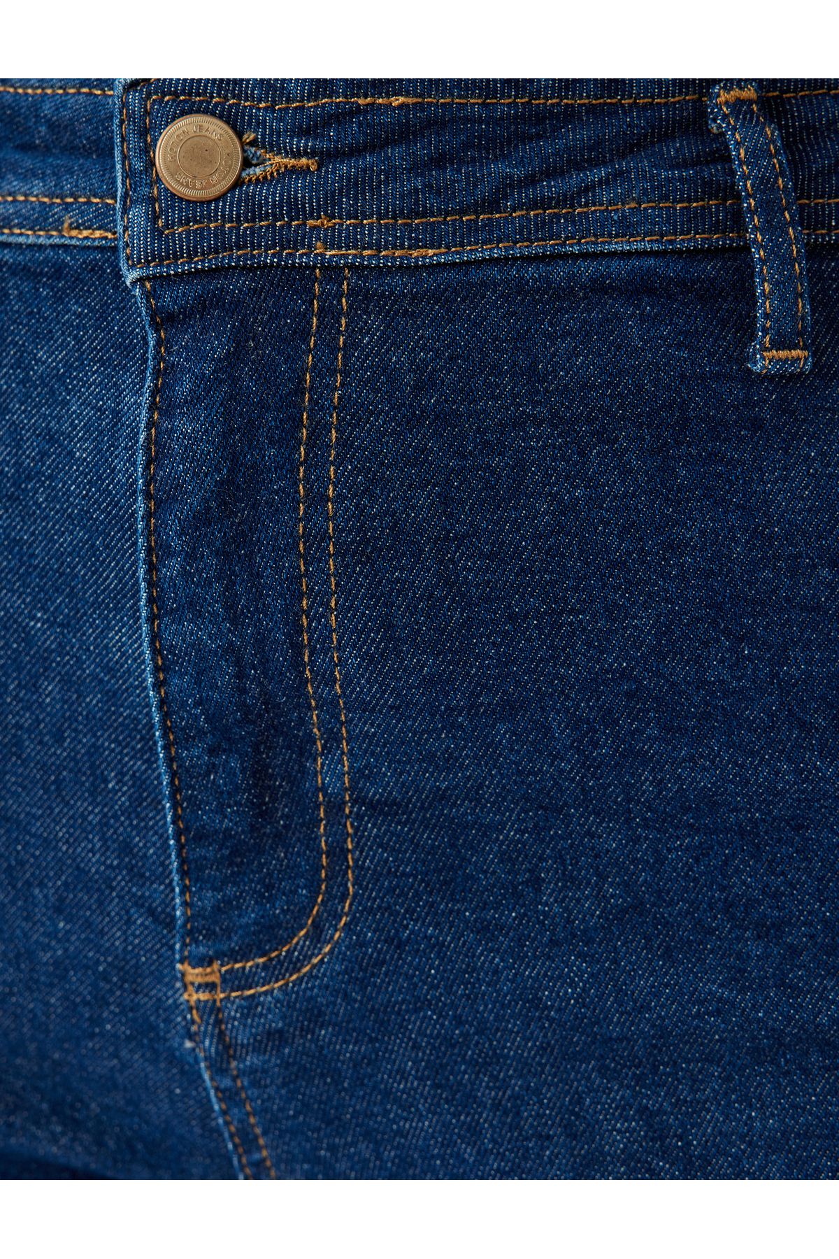 Kısa Paça Kot Pantolon Normal Bel Düğmeli Cepli - Culotte Jeans Kısa Paça Kot Pantolon Normal Bel Düğmeli Cepli - Culotte Jeans